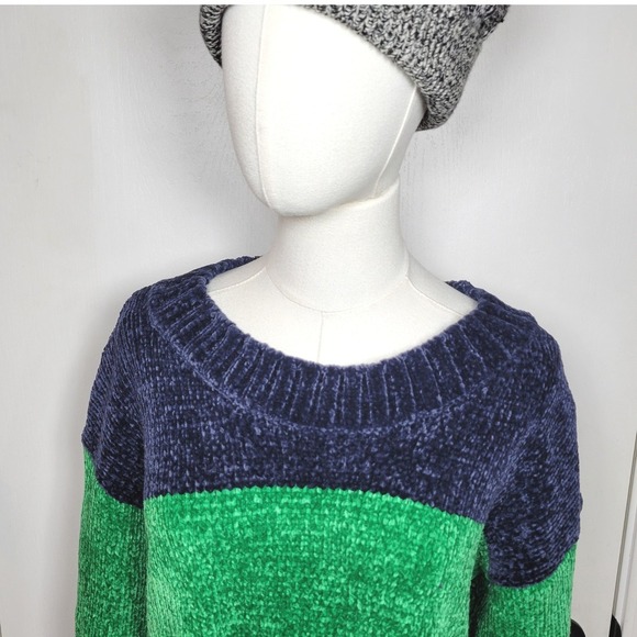 Aerie Offline Colorblock Oversized Sweater Soft Plush XXS Fall Sweater Winter - Picture 3 of 11